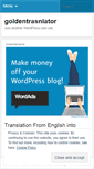 Mobile Screenshot of goldentrasnlator.wordpress.com