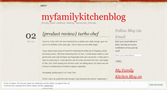 Desktop Screenshot of myfamilykitchenblog.wordpress.com