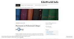 Desktop Screenshot of eduworldinfo.wordpress.com