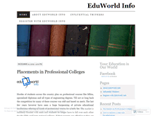 Tablet Screenshot of eduworldinfo.wordpress.com