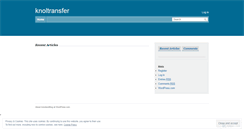 Desktop Screenshot of knoltransfer.wordpress.com