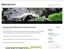 Tablet Screenshot of mathmaticsnici.wordpress.com
