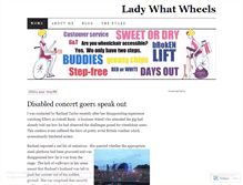 Tablet Screenshot of ladywhatwheels.wordpress.com