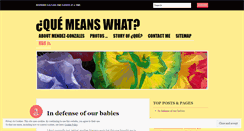 Desktop Screenshot of mendezgonzales.wordpress.com