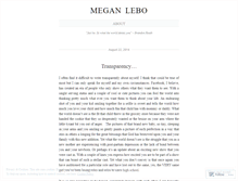 Tablet Screenshot of meganlebo.wordpress.com