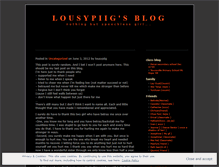 Tablet Screenshot of lousypiig.wordpress.com