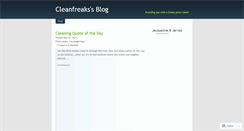 Desktop Screenshot of cleanfreaks.wordpress.com