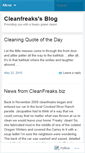 Mobile Screenshot of cleanfreaks.wordpress.com