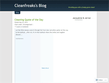 Tablet Screenshot of cleanfreaks.wordpress.com