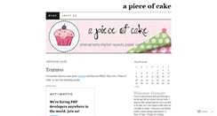 Desktop Screenshot of apieceofcakeblog.wordpress.com