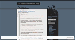 Desktop Screenshot of evolvingatheist.wordpress.com