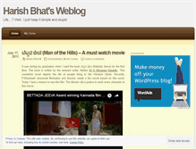 Tablet Screenshot of harishbhat.wordpress.com