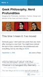Mobile Screenshot of newgeekphilosopher.wordpress.com