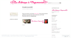 Desktop Screenshot of lafabriqueamignonneries.wordpress.com