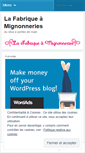 Mobile Screenshot of lafabriqueamignonneries.wordpress.com