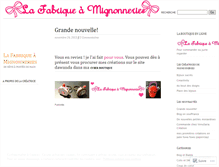 Tablet Screenshot of lafabriqueamignonneries.wordpress.com