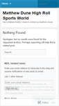 Mobile Screenshot of matthewdunehighrollsportsworld.wordpress.com