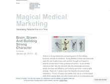 Tablet Screenshot of magicalmedicalmarketing.wordpress.com