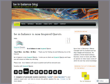 Tablet Screenshot of beinbalance.wordpress.com