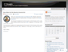 Tablet Screenshot of 37thoughts.wordpress.com