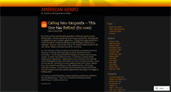 Desktop Screenshot of americankenpo.wordpress.com