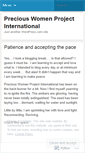 Mobile Screenshot of preciouswomenproject.wordpress.com