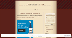 Desktop Screenshot of duringtheweek.wordpress.com