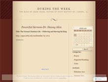 Tablet Screenshot of duringtheweek.wordpress.com