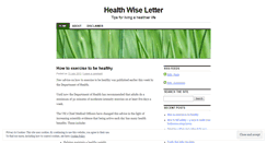 Desktop Screenshot of healthwiseletter.wordpress.com