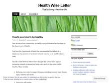 Tablet Screenshot of healthwiseletter.wordpress.com