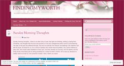 Desktop Screenshot of findingmyworth.wordpress.com