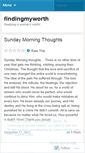 Mobile Screenshot of findingmyworth.wordpress.com