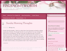 Tablet Screenshot of findingmyworth.wordpress.com