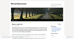 Desktop Screenshot of michaelbaumeister.wordpress.com