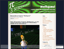 Tablet Screenshot of mathquest.wordpress.com