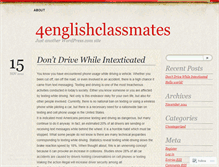 Tablet Screenshot of 4englishclassmates.wordpress.com