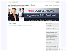 Tablet Screenshot of 1stamericanlawcenters.wordpress.com