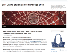 Tablet Screenshot of bestonlinestylishbagsshop.wordpress.com