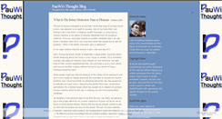 Desktop Screenshot of pauwithought.wordpress.com