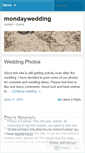 Mobile Screenshot of mondaywedding.wordpress.com