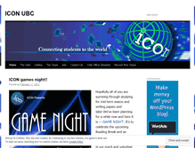 Tablet Screenshot of iconubc.wordpress.com