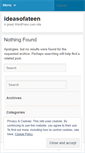 Mobile Screenshot of ideasofateen.wordpress.com