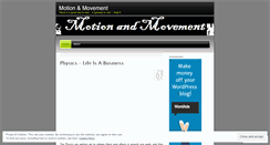 Desktop Screenshot of motionandmovement.wordpress.com