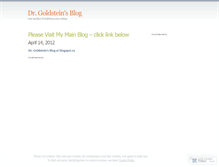 Tablet Screenshot of drgoldstein.wordpress.com