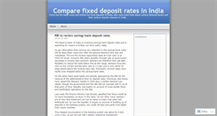 Desktop Screenshot of comparefixeddeposit.wordpress.com