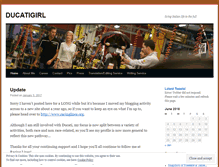 Tablet Screenshot of ducatigirl.wordpress.com