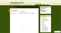 Desktop Screenshot of cunxinhblog.wordpress.com