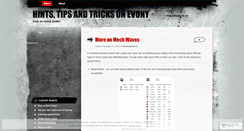 Desktop Screenshot of evonyhints.wordpress.com