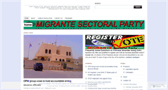 Desktop Screenshot of migrantepartylist.wordpress.com