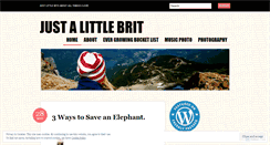 Desktop Screenshot of justalittlebrit.wordpress.com